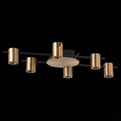 SL1207.402.06 Светильник потолочный ST-Luce Черный/Латунь GU10 6*7W