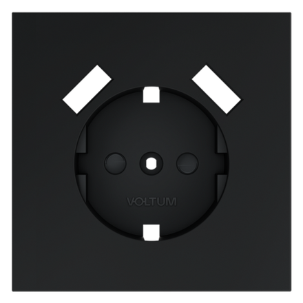 VLS000907 Накладка для розетки с заземлением и защитными шторками, с USB A+A, S70 (графит). (ТМ Maytoni)