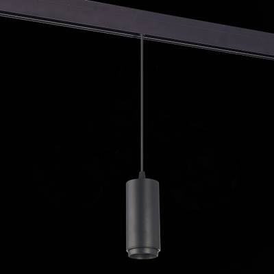 ST357.433.06 Магнитный трековый светильник подвесной ZOOM Черный LED 1*6W 3000K 667Lm Ra&gt;80 10-60° IP20 D60xH120 48V