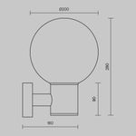 Настенный светильник (бра) Bold E27х1, IP54, O598WL-01B. TM Maytoni