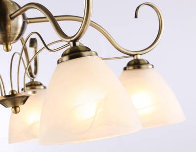 Потолочная люстра TR3046/5 SB/FR бронза/белый матовый E27/5 max 40W D595*285