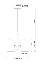 Подвесной светильник Arte Lamp CASSEL A5454SP-3PB, 3хE14