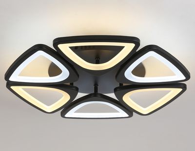 Светильник потолочный светодиодный с пультом FA4495/6 BK черный 84W 4200K/3000K+6400K/6400K+3000K D450*80 (ПДУ ИК)