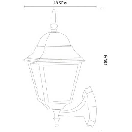 Уличный настенный светильник Arte Lamp BREMEN A1011AL-1BK, 1хE27