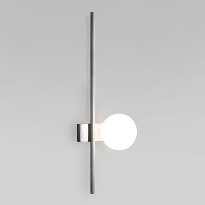 Настенный светильник с матовым плафоном 503052 хром