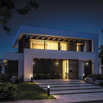 Настенный светильник (бра) Wolseley Road 3000К 6Вт IP 54, O011WL-L6B. TM Maytoni