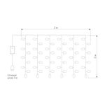 Новогодняя гирлянда занавес белый 2*3м IP20 200-002 белый, LED