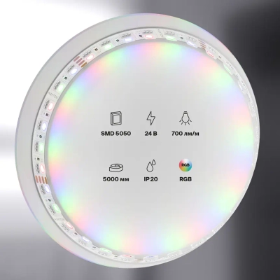 Светодиодная лента 24В 5050 21Вт/м Цветная (RGB) 5м IP20, 20037. TM Maytoni