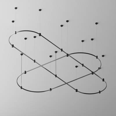 Шинопровод полукруг 650мм Flarity черный, TRX154-SR-D650-B. TM Maytoni