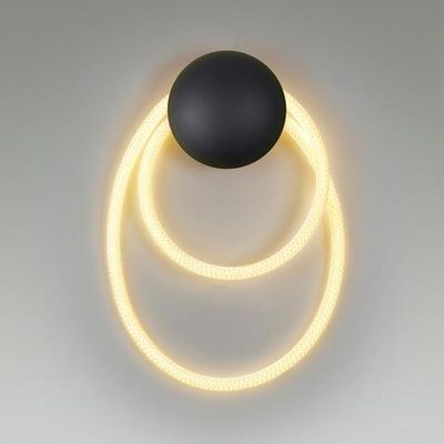 4398/20WL HIGHTECH ODL23 135 черный/металл/канат Настенный св-к IP20 LED 20W 3000K CORDA