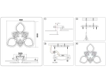 Потолочный светодиодный светильник с пультом FA282/3+3 WH белый 116W 660*600*120 (ПДУ РАДИО 2.4G)