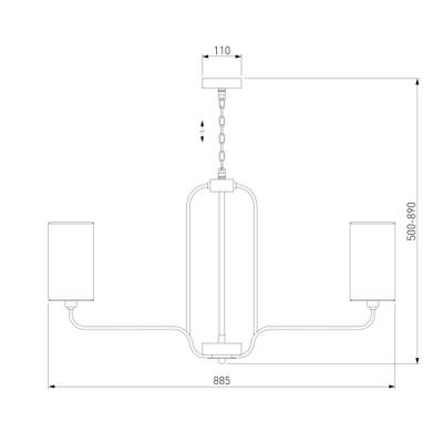 Подвесная люстра с абажурами 60128/8 хром, E14х8