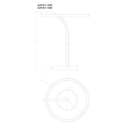Декоративная настольная лампа Arte Lamp ENIGMA A2974LT-16PB, 1хLED