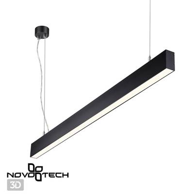 358878 OVER NT22 210 черный Светильник подвесной светодиодный (длина подвесов 1,2м) IP20 LED 4000K 40W вниз + 12W вверх 220V ITER