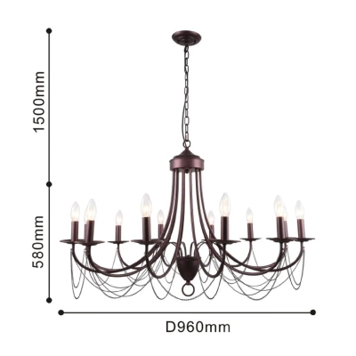 Подвесная люстра Plini 2590-12P, 12*E14*40W. ТМ F-Promo