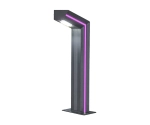 09207-F(220V),16(10) Светильник уличный Такоми серый 220V w15*7,5 h80 Led 10W (4000K) Декоративная подсветка розовая.