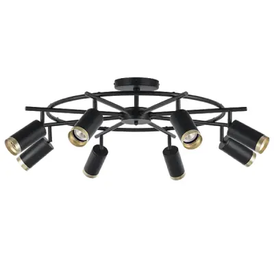 LR71837840 Люстра RULLO 8х50W GU10 ЧЕРНЫЙ (571718+214437-8+203440-8)