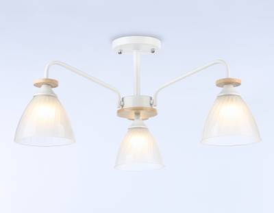 Светильник подвесной TR9562/3 WH/FR белый/белый матовый E27/3 max 40W D620*250