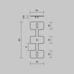 Комплект креплений (для профиля 35×66) 4 шт., ALM-3566-MT 642080. TM Maytoni
