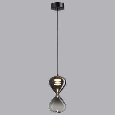 5092/4LA PENDANT ODL25 415 черный/дымчатый градиент/прозрачн./металл/стекло Подвес LED 4W 4000K 388Лм GLESSI