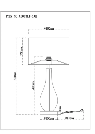 Декоративная настольная лампа Arte Lamp NAOS A5043LT-1WH, 1хE27