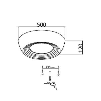 7716/54L AVRA LED SN 051 Светильник металл/акрил/белый/черный LED 54Вт 3000-6500К D500 IP20 пульт ДУ CRONUS