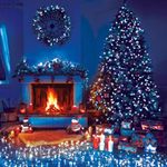 Новогодняя гирлянда нить голубой 5м IP20 400-001 голубой