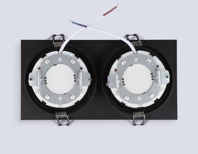 Светильник встраиваемый TN6615/2 BK черный IP44 GX53/2 max 15W  215*110*24