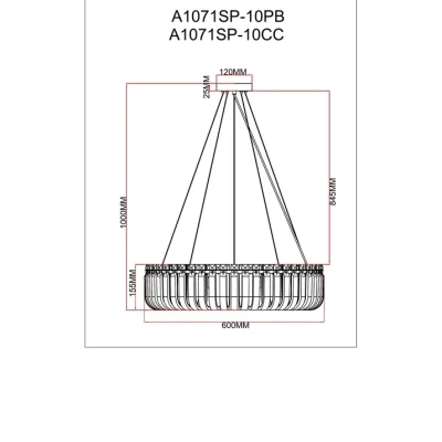 Подвесная люстра Arte Lamp MAYOTTE A1071SP-10CC, 10хG9