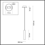 5062/5LB PENDANT ODL24 453 золотой/янтарный/металл/стекло Подвес LED 5W 3000K SHINY