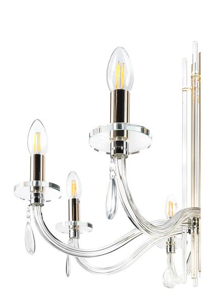 Люстра Crystal Lux AURELIO SP8 GOLD+CHROME/TRANSPARENT 0210/308