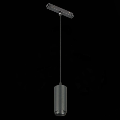 ST357.433.06 Магнитный трековый светильник подвесной ZOOM Черный LED 1*6W 3000K 667Lm Ra>80 10-60° IP20 D60xH120 48V