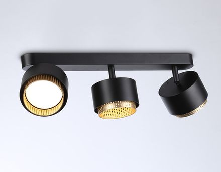 Светильник накладной TN71295/3 BK/GD черный/золото GX53/3 max 12W 400*95*137