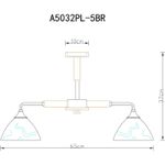 Потолочная люстра Arte Lamp MATTHEW A5032PL-5BR, 5хE27