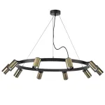 LR020310 Люстра RULLO 10х50W GU10 ЧЕРНЫЙ/БРОНЗА (571020+214431-10)