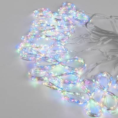 Гирлянда занавес "роса" мульти 2*2,6М IP20 200-006