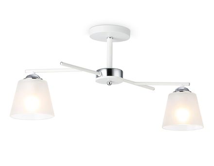 Светильник подвесной TR303201/2 WH/CH/FR белый/хром/белый матовый E27*2 max 60W 470*370*260