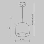 Подвесной светильник Мэдмен / Madmen 3000К 6Вт, MOD128PL-L6BR. TM Maytoni