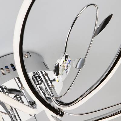 Светодиодная люстра с хрусталем 90082/6 хром