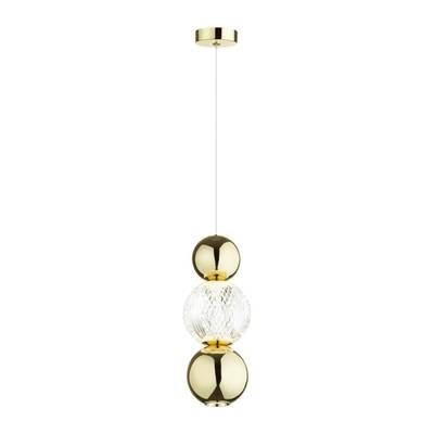 5008/7LA L-VISION ODL23 589 золотой/прозрачный/металл/акрил Подвес LED 7W 4000K 300Лм CRYSTAL