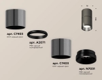 Комплект накладного светильника XS7403061 DCH/PBK черный хром/черный полированный MR16 GU5.3 (C7403, A2071, C7403, N7031)