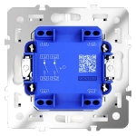 VLS020101 Выключатель встраиваемый VOLTUM S70 двухклавишный 10А, (белый глянцевый). (ТМ Maytoni)