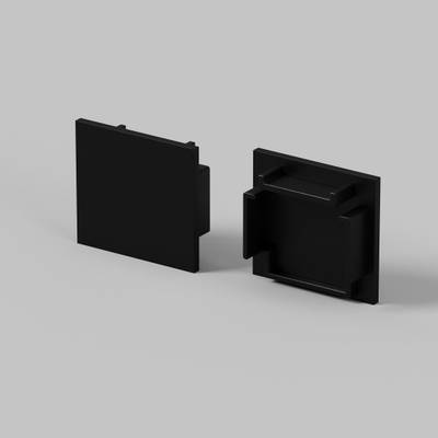 Комплект заглушек (для профиля 25×22) 2 шт., ALM-2522-B-EC 642066. TM Maytoni