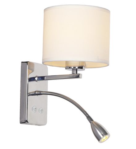 Настенный светильник Escada 552/A LED*1W+E27*60W Chrome/White
