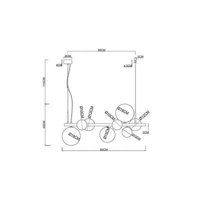 Подвесная люстра Arte Lamp VINCENT A7790SP-8GO, 8хG9