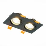 ST251.408.02 Св-к встр. Черный GU10 2*50W  IP20 L170xW92xH27 220V Без ламп