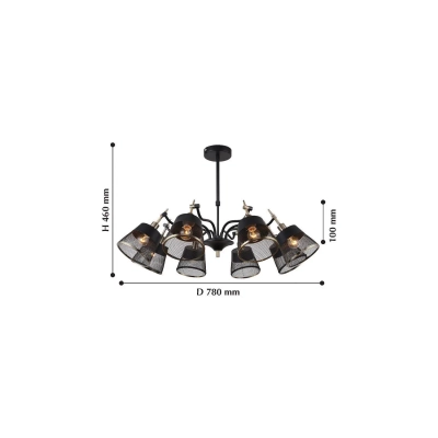 Потолочная люстра Eget 2197-8U, 8*E14*40W. ТМ F-Promo