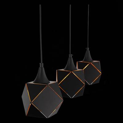 SL258.403.03 Люстра подвесная ST-Luce Черный/Черный, Золото E14 3*40W