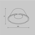 Линза ⌀69mm 15° для Focus Led 30Вт, LensD69-15. TM Maytoni