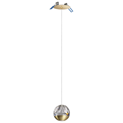 5101/5L L-VISION ODL25 559 латунь/прозрачный/акрил Подвес 2 в 1 LED 5W 4000K 300Лм SONO